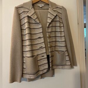 St. John Collection Women’s Two Piece Knit‎ Pants Set Jacket Petite Pants Size 2